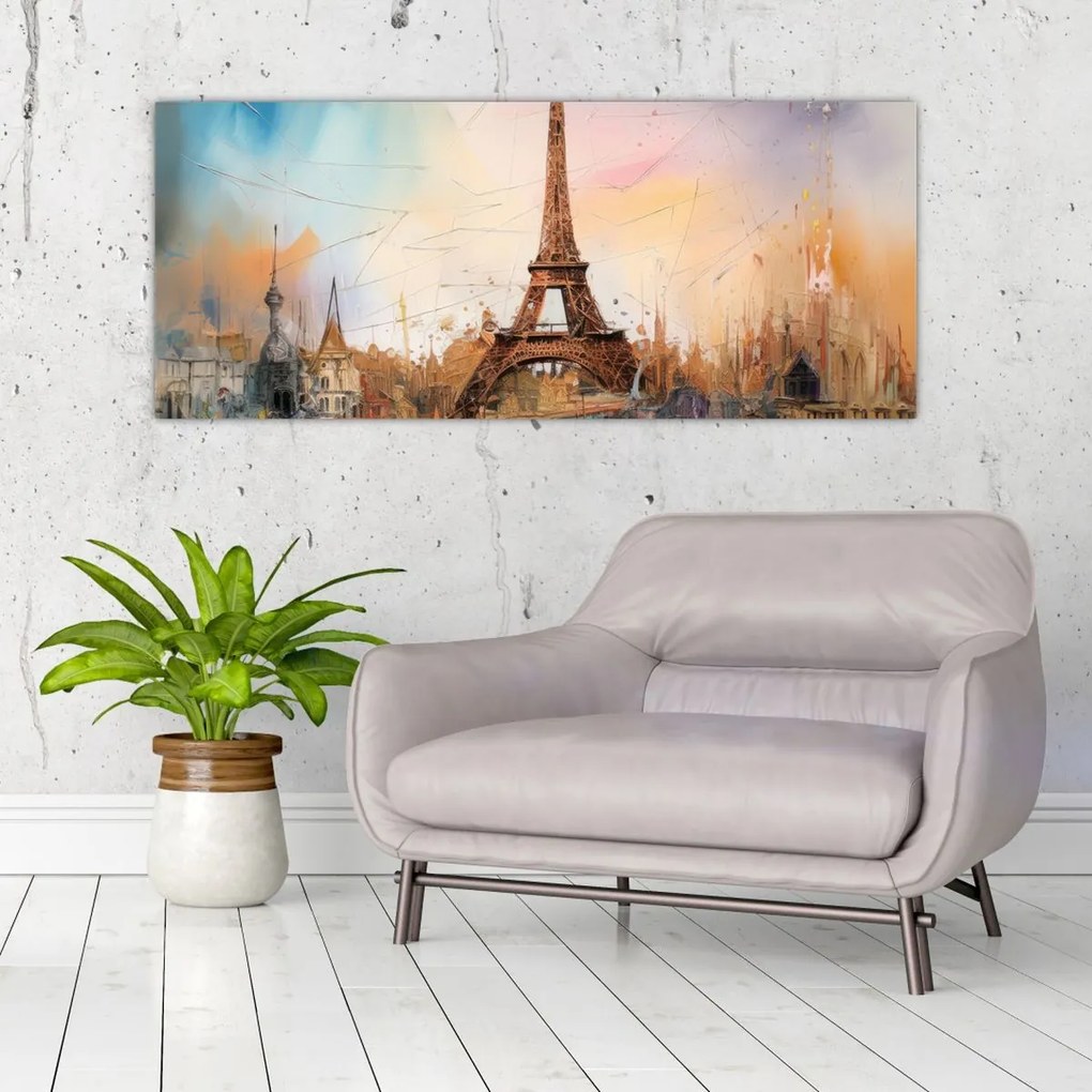 Kép - Az Eiffel-torony festménye (120x50 cm)