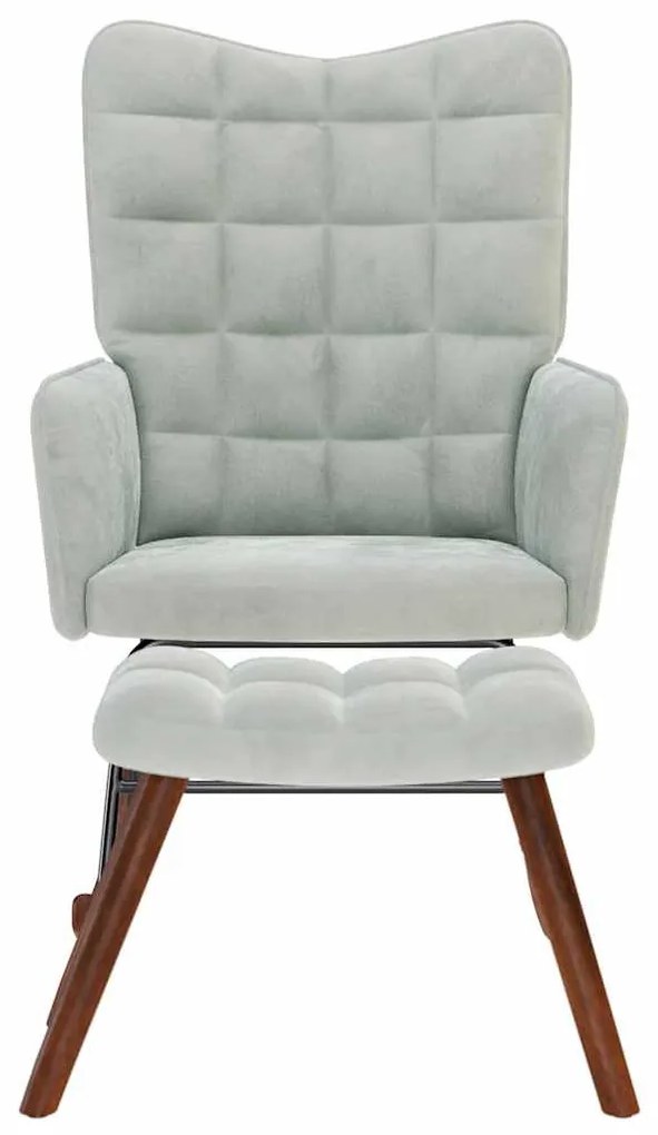 világosszürke bársony hintaszék ülőkével