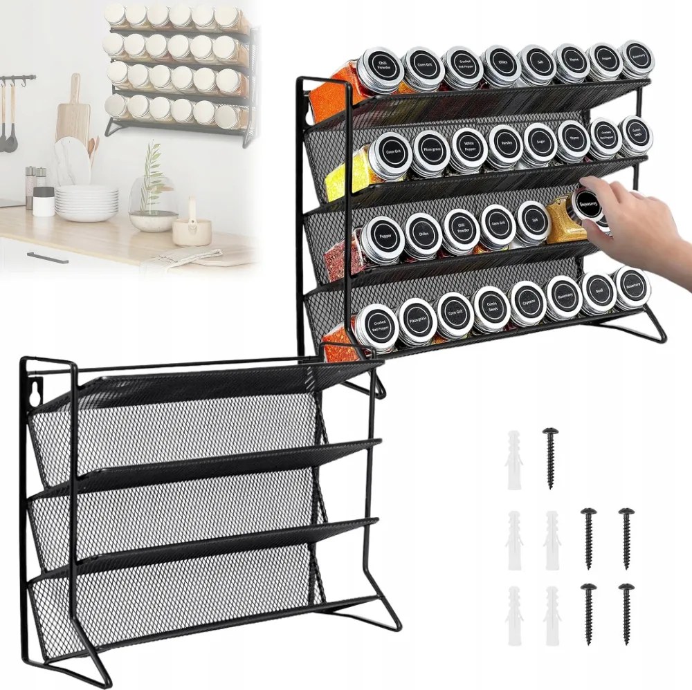 2X Fűszertartó Fiók Állvány Befőttes Üveg Betét