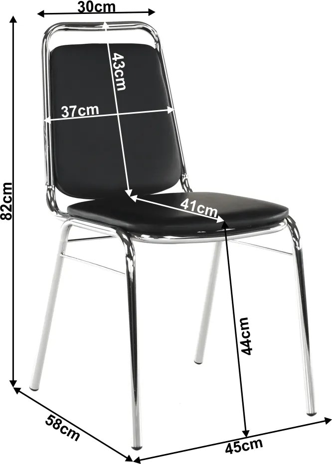 Szék tárgyalóterembe, fekete textilbőr, ZEKI