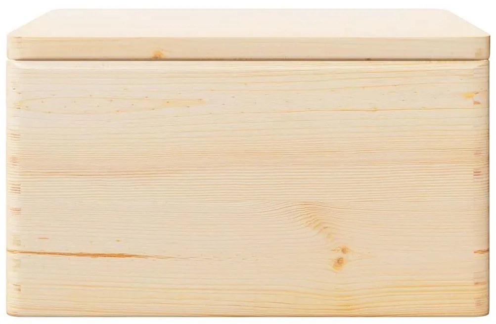 vidaXL Fa doboz fedéllel és fogantyúkkal 40x30x23 cm tömör fa fenyő