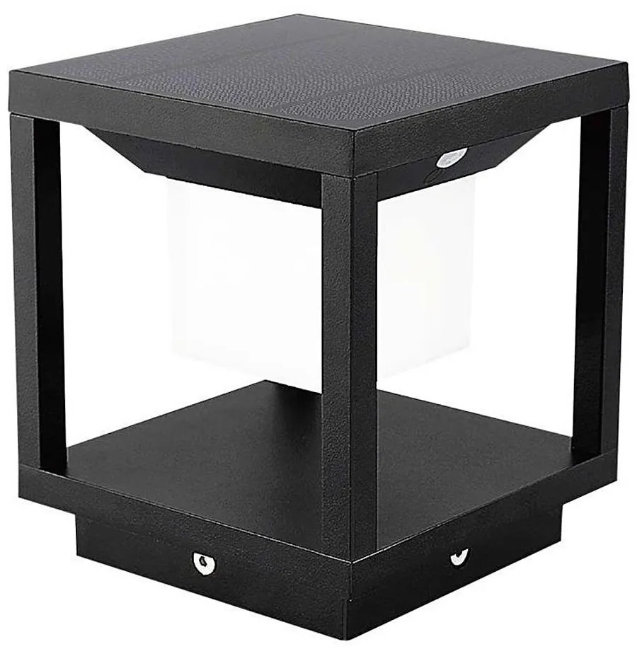 LED napelemes lámpa szenzorral LED/2W/5,5V 3000K IP65 2600 mAh fekete