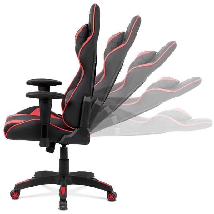 Vörös Ekobőr Gamer Szék, Hinta Mechanikával. KA-F03 RED
