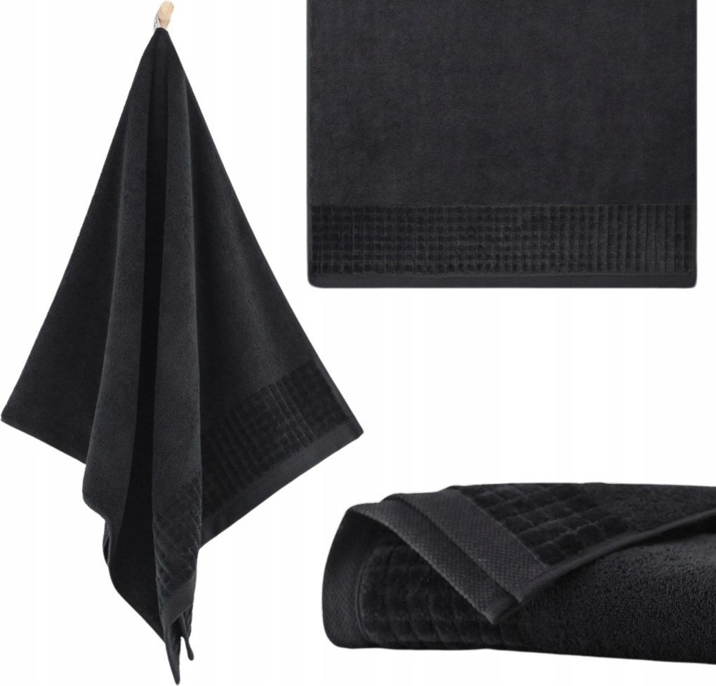 Törölköző Zwoltex 30x50 Paulo 3 Pamut 500g Fekete