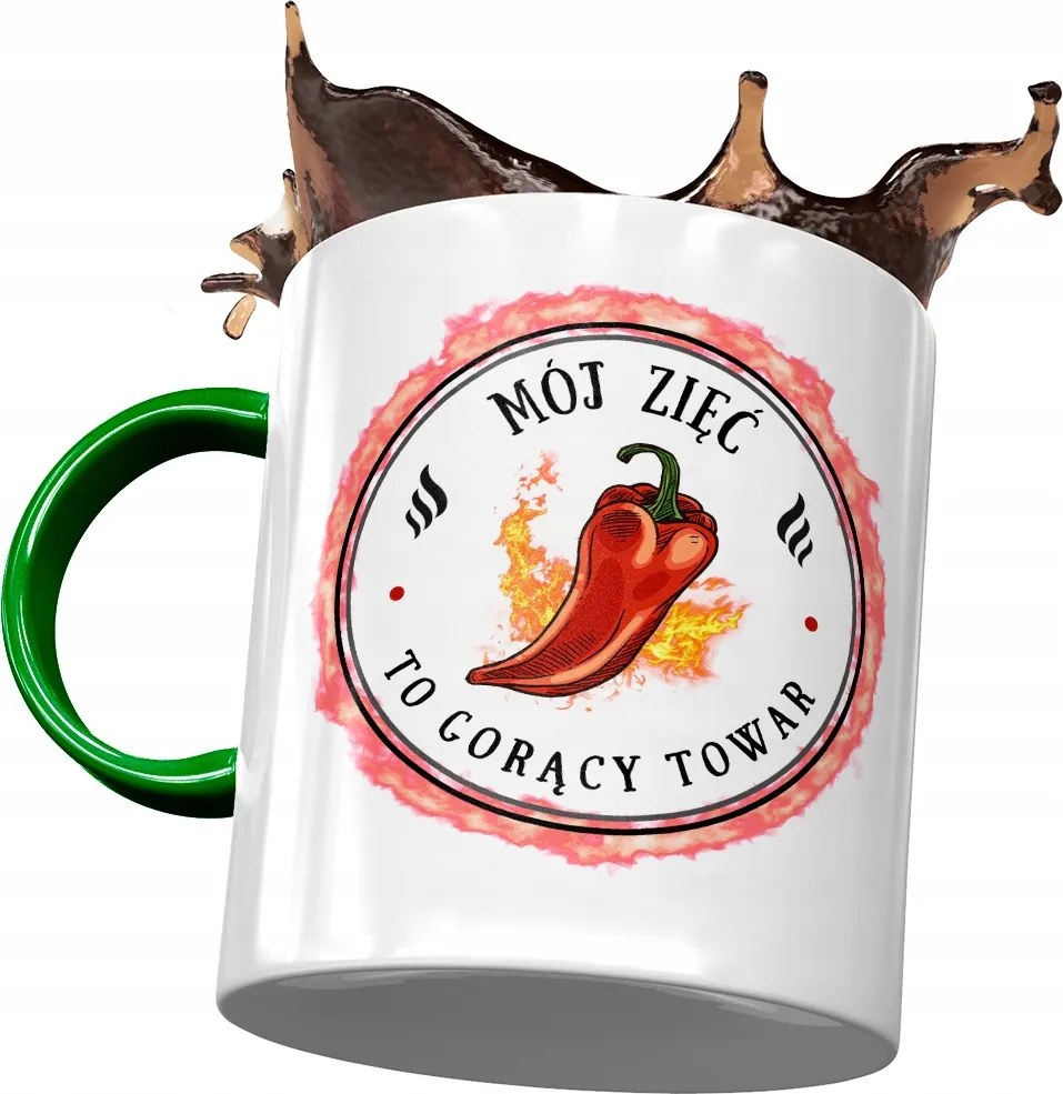 Zöld Bögre Vőnek Születésnapra Ajándék Nyomtatott Fotóval