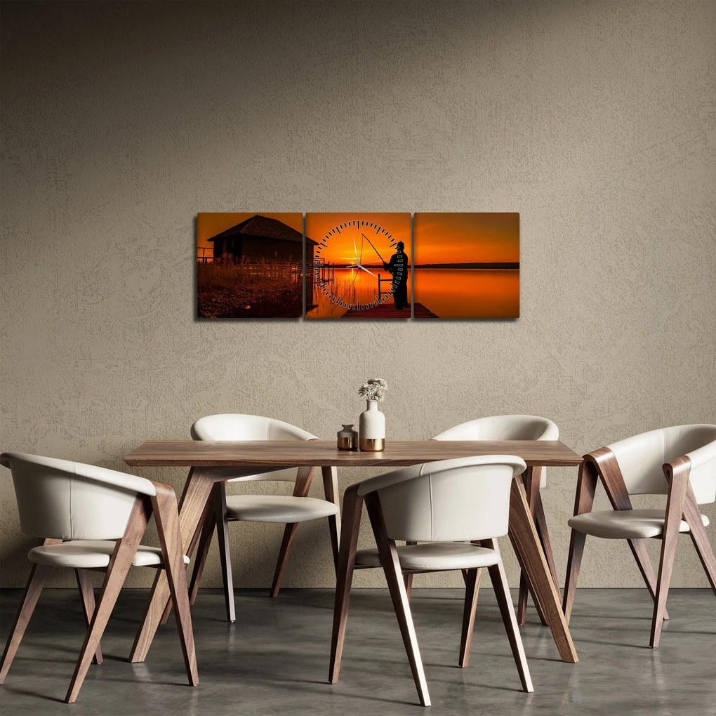 Halász képe (órával) (90x30 cm)