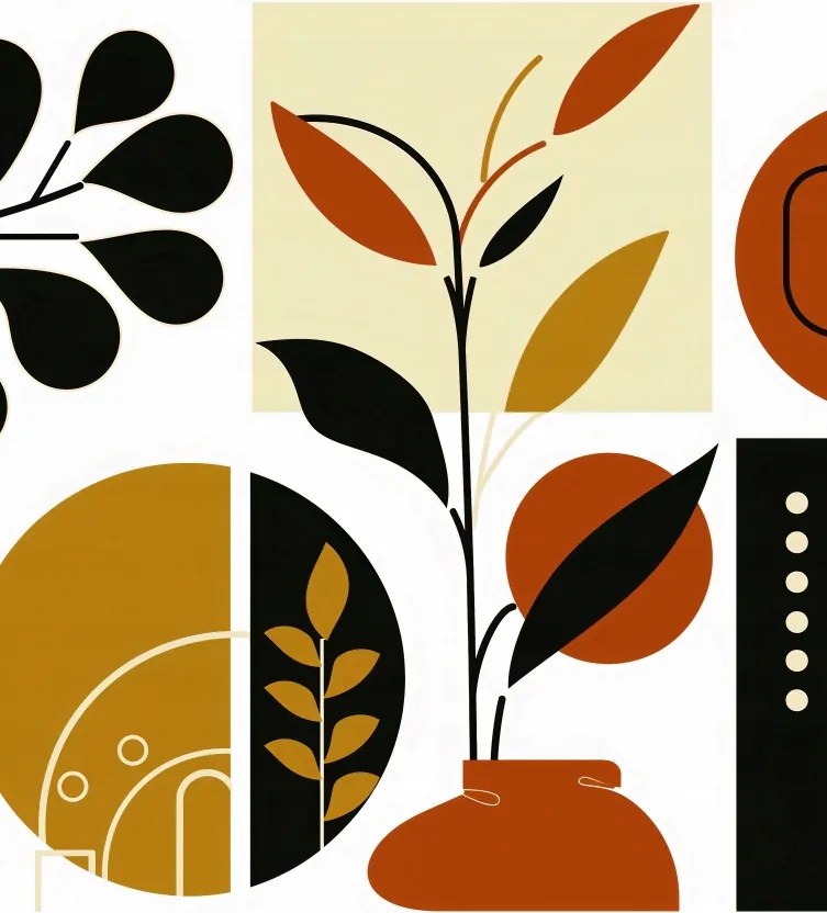 Poszter 59,4x84,1cm Botanikus kollázs