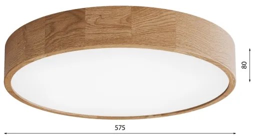 Mennyezeti lámpa CLEO 5xE27/24W/230V átm. 57,5 cm tölgy