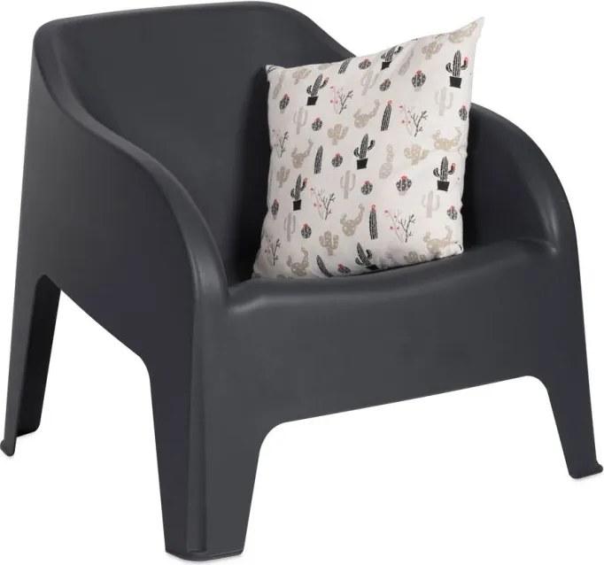 Műanyag szék PETRA ARMCHAIR grafit