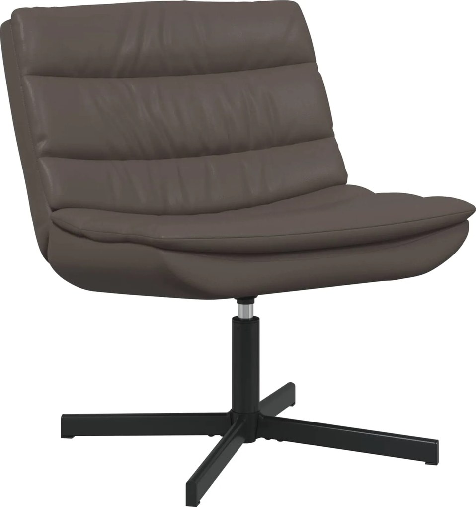 vidaXL Forgószék Barna 63 x 75 x 76 cm Fényes PU
