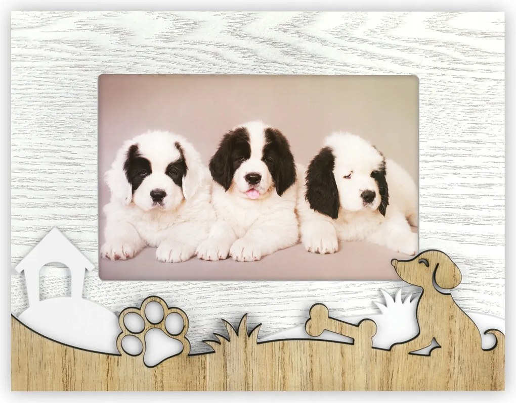 Mdf képkeret kutya kutyus méret 10x15 cm. lábbal Kutya Kedvence ZX964