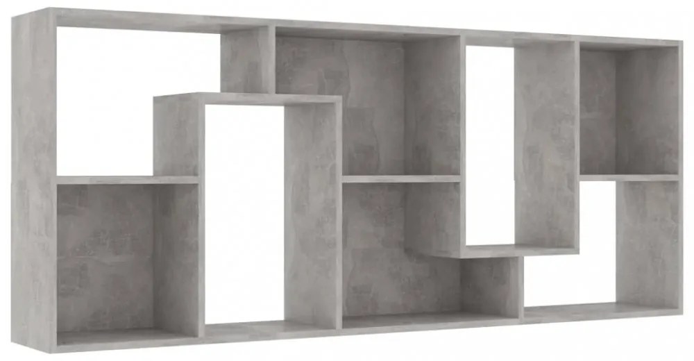 betonszürke szerelt fa könyvszekrény 67 x 24 x 161 cm
