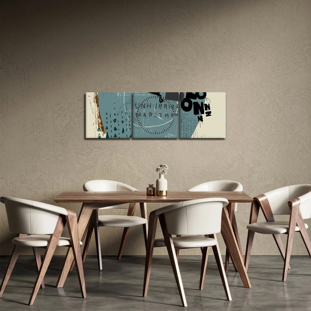 Kép - Repülő léggömb szivárvánnyal (órával) (90x30 cm)