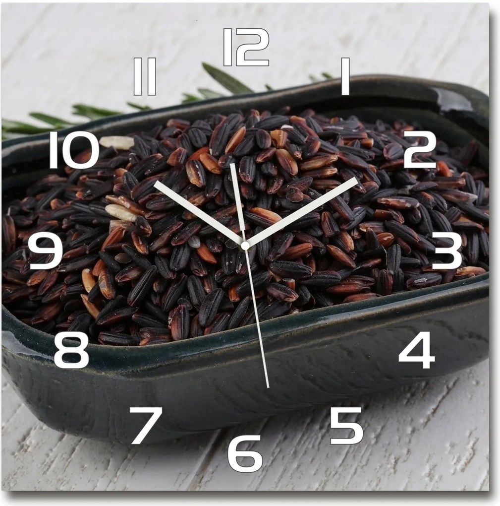 Modern üveg falióra Vadrizs tálban 60x60cm