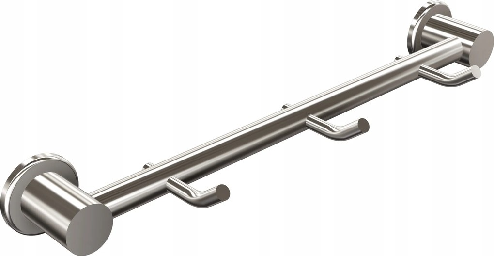 Falra szerelhető törölközőtartó 3 kampós Króm