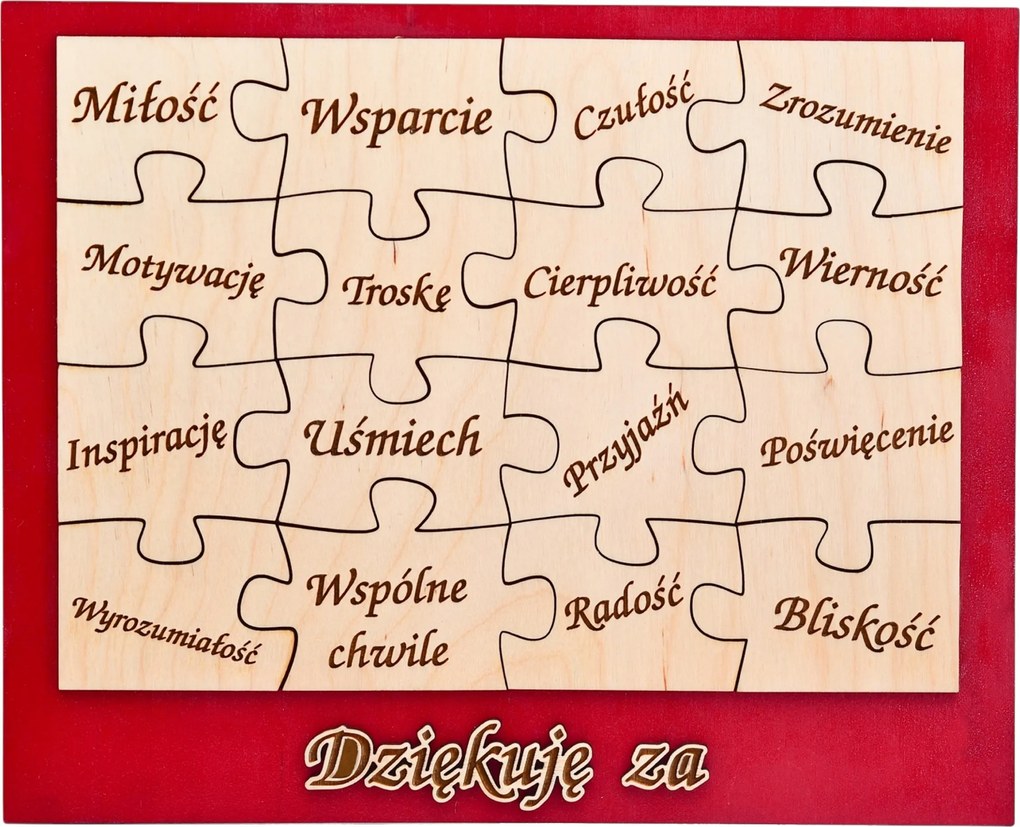 Valentin napi ajándék Fa keret személyre szabható neki puzzle