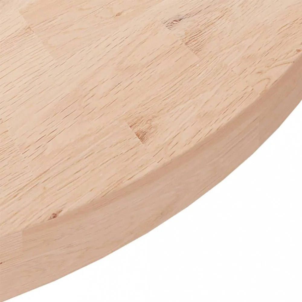 kerek kezeletlen tömör tölgyfa asztallap Ø90 x 4 cm