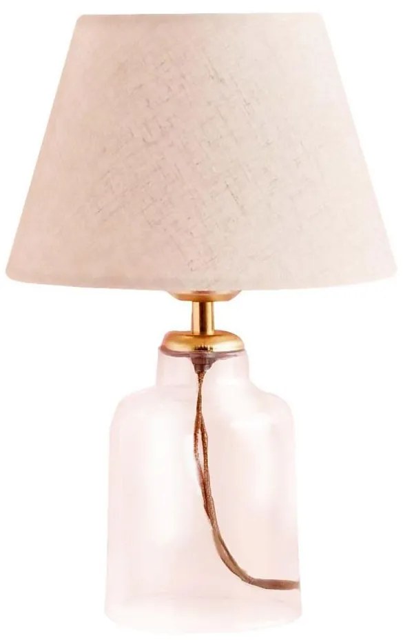 Asztali lámpa AYD 1xE27/40W/230V krémszínű/átlátszó