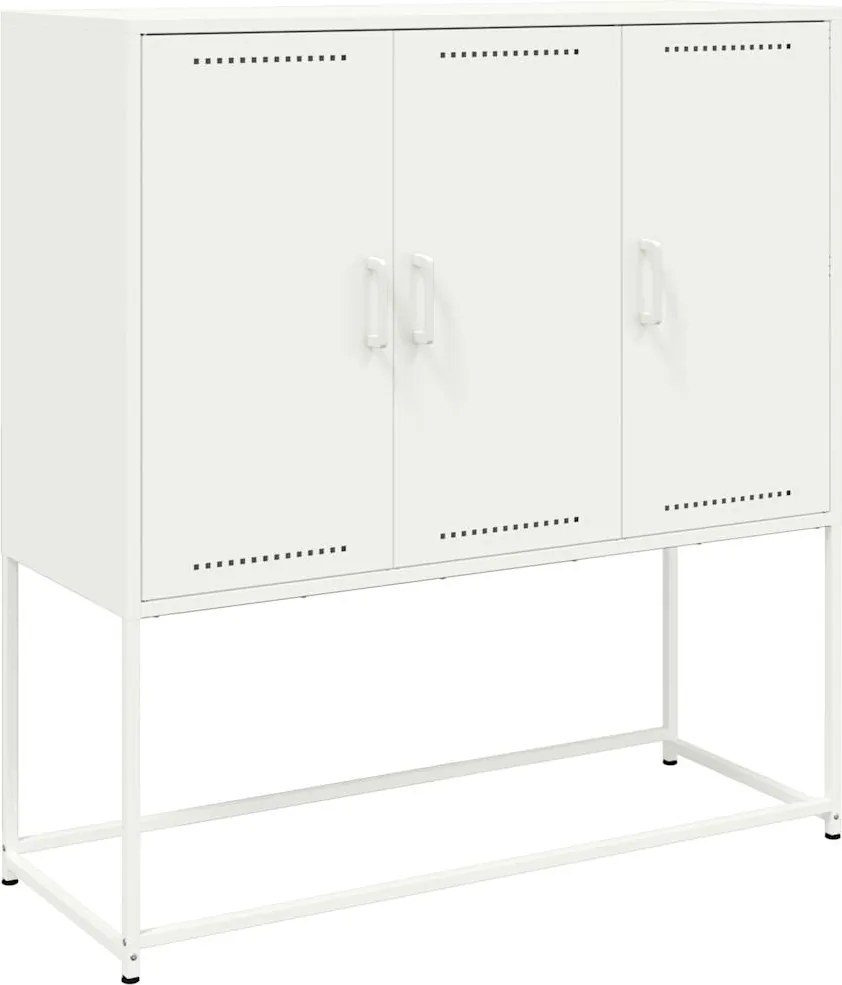vidaXL fehér acél magasszekrény 100,5 x 39 x 107 cm
