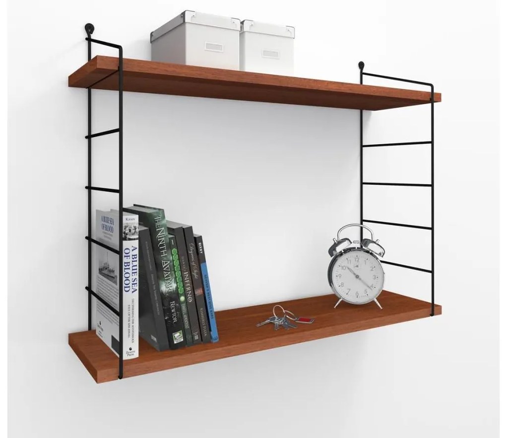 ARMONI fali polc 58x72 cm barna/fekete