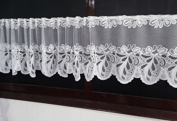 Mg Irigység Függöny jacquard fehér 1608 35cm 200x35cm kész M