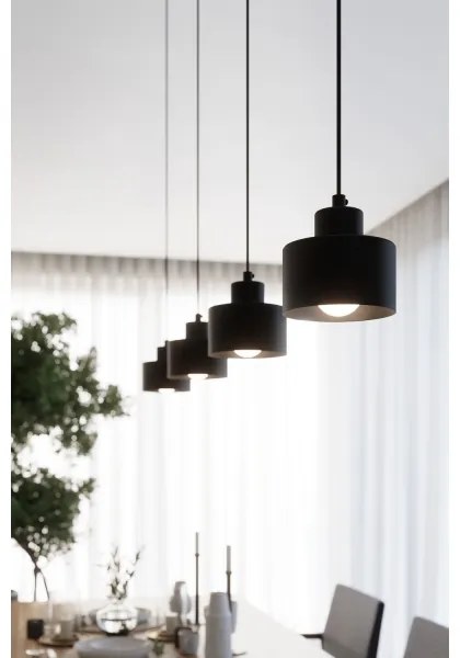 Sollux SL.1132 - Csillár zsinóron SAVAR 1xE27/60W/230V fekete