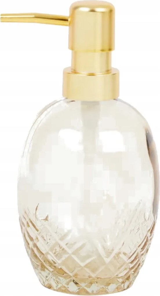 Üveg Arany Díszített Szappan adagoló Konyha Fürdőszoba 370ml Pumpás Arany