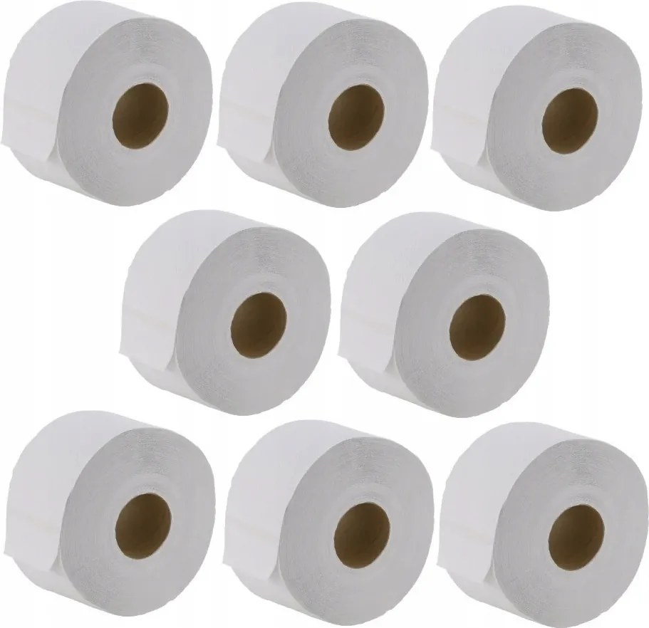 Jumbo Toalettpapír Fehér 80m adagolóhoz 640m 8 tekercses csomag