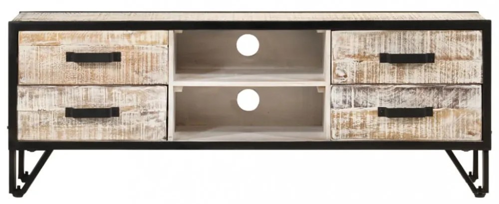 tömör akácfa TV-szekrény 110 x 30 x 41 cm