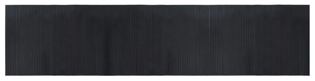négyszögletű fekete bambusz szőnyeg 70 x 300 cm