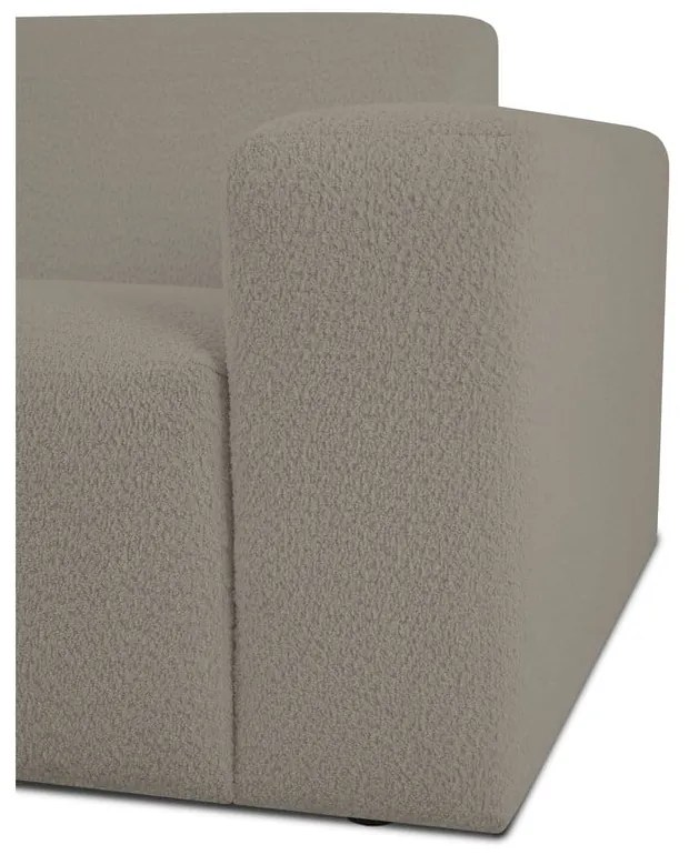 Világosbarna buklé sarokkanapé (U alakú) Roxy – Scandic