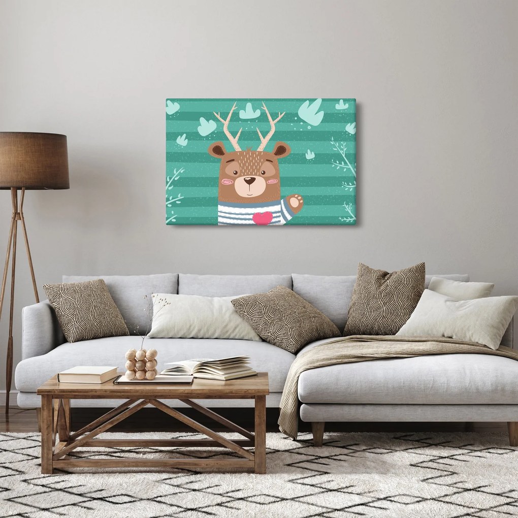 Kép - Szarvas (90x60 cm)