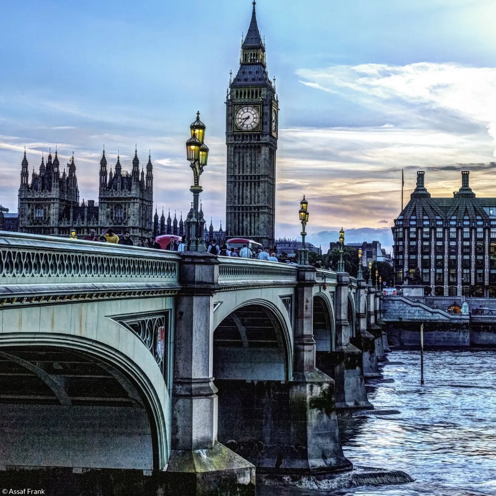 Poszter 20x20cm Westminster híd és Big Ben, Assaf Frank