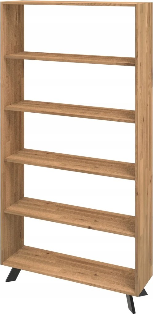 Tölgyfa könyvespolc Loft industrial 193x100x30