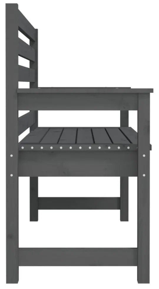 szürke tömör fenyőfa kerti pad 109x48x91,5 cm