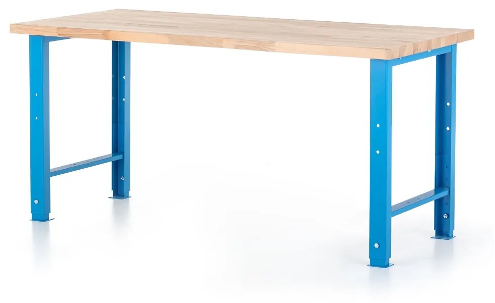 Állítható magasságú műhelyasztal Basic, 170 x 80 cm, kék - ral 5012