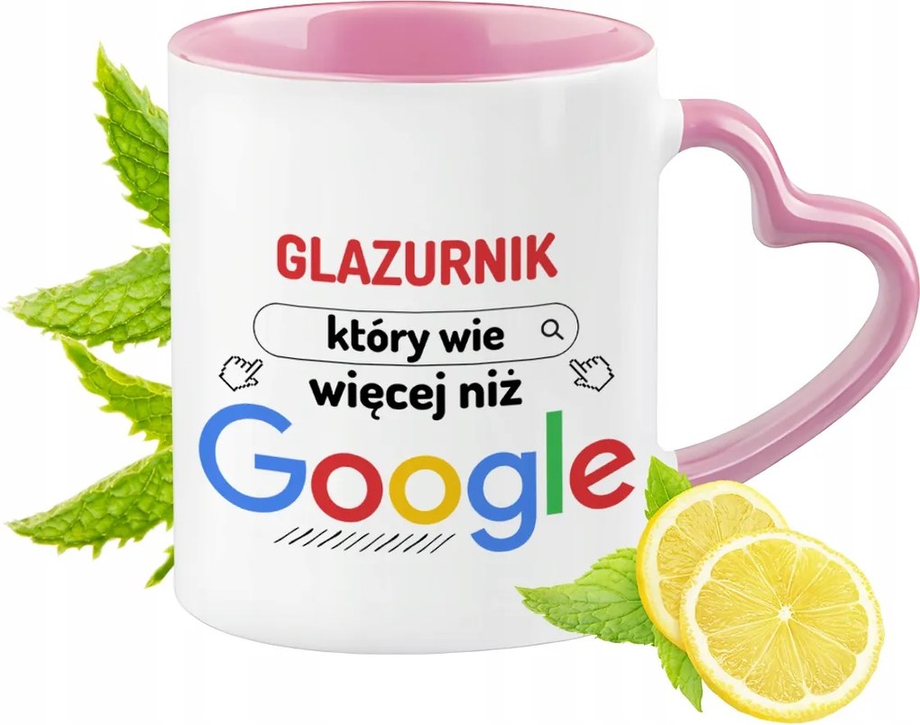 Bögre Mázolónak Rózsaszín Szív Alakú Füllel Ajándék