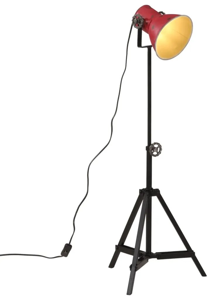 kopott piros állólámpa 25 W 35x35x65/95 cm E27