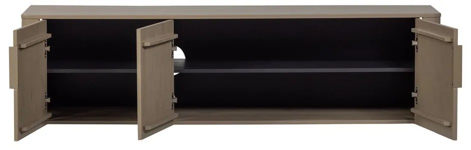 Szürkésbarna borovi fenyő TV-állvány 154x56x44 cm Gunnar – WOOOD