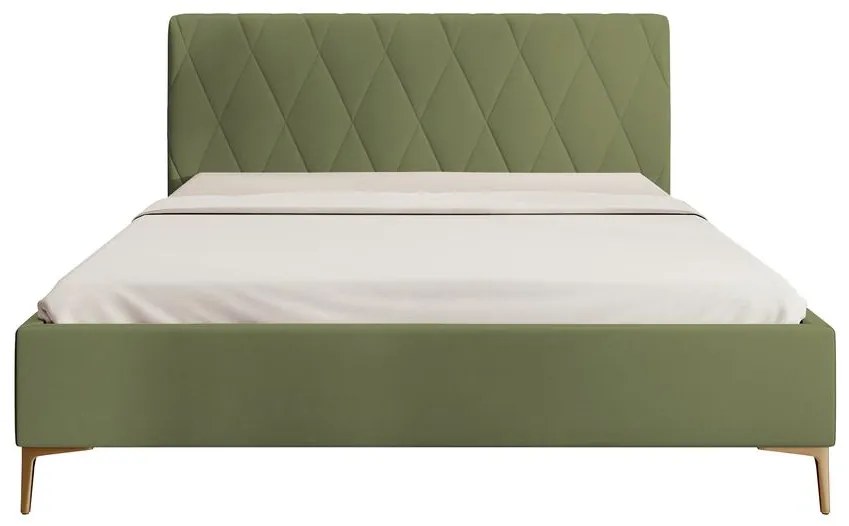 Franciaágy 160 cm Tikka 160 (oliva + arany). 1099424
