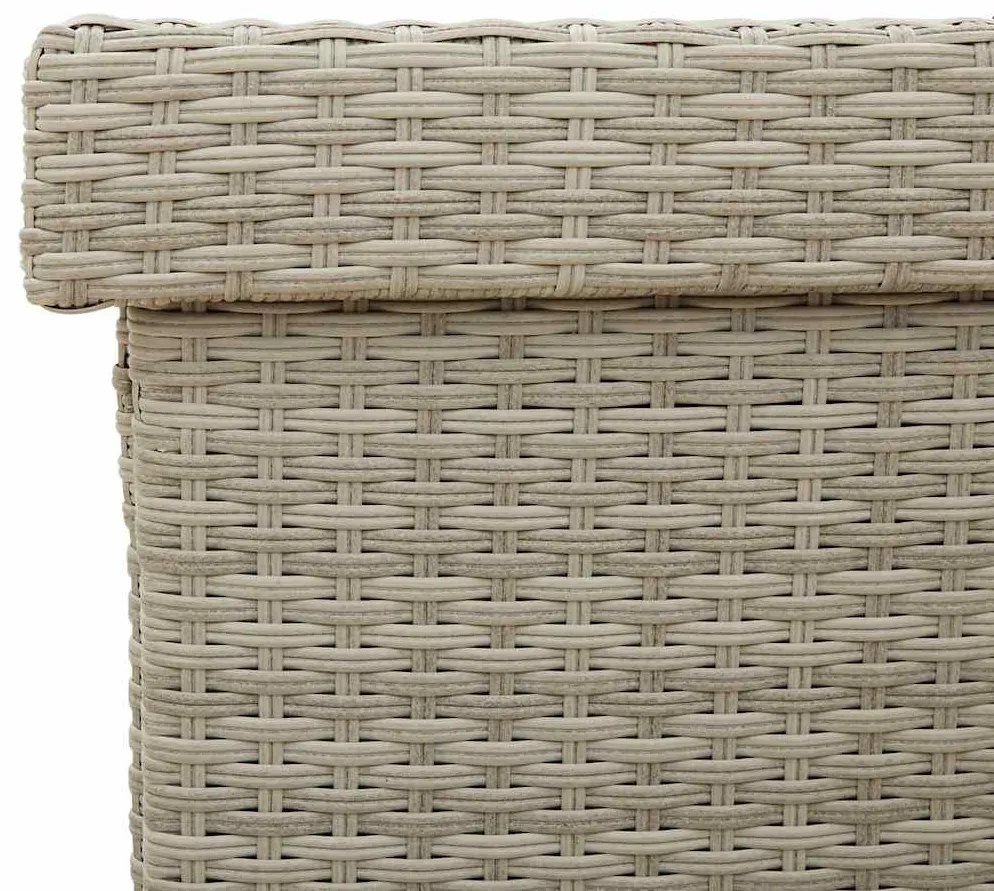 Kerti tároló doboz kerekekkel világosszürke 110x55x73 cm