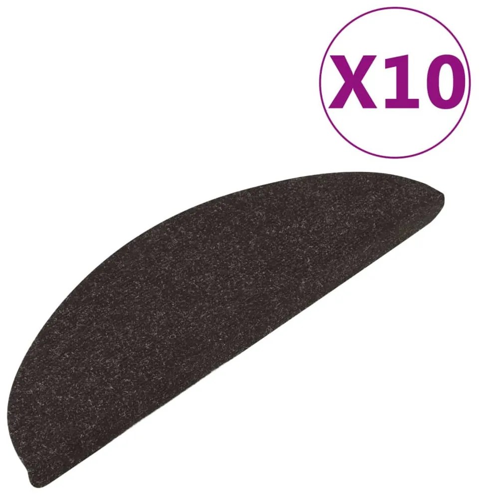 10 db fekete öntapadó lépcsőszőnyeg 65 x 22,5 x 3,5 cm