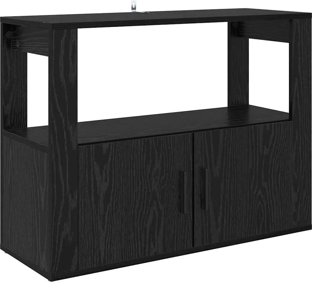 vidaXL Széf Musta tammi 80 x 30 x 60 cm Faanyag