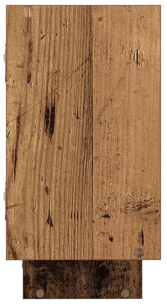 antik fa színű szerelt fa fali kockapolc 5 rekeszes színű