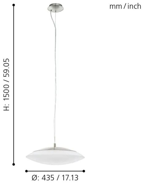 Eglo 97812 - LED RGB dimmelhető, kábeles csillár FRATTINA-C LED/27W/230V
