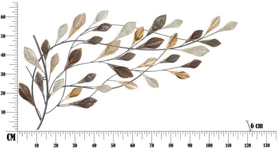 Ramo fehér-barna fali dekoráció, szélesség 115,5 cm - Mauro Ferretti