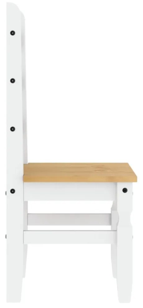 Corona 2 db fehér tömör fenyőfa étkezőszék 42 x 47 x 107 cm