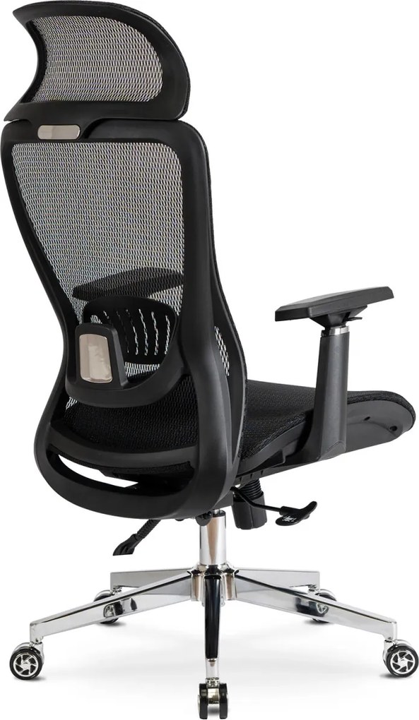 Forgószék ergonomikus kialakítással, fekete színben. LITOS