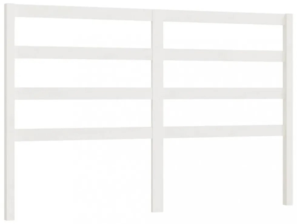 fehér tömör fenyőfa ágyfejtámla 126 x 4 x 100 cm