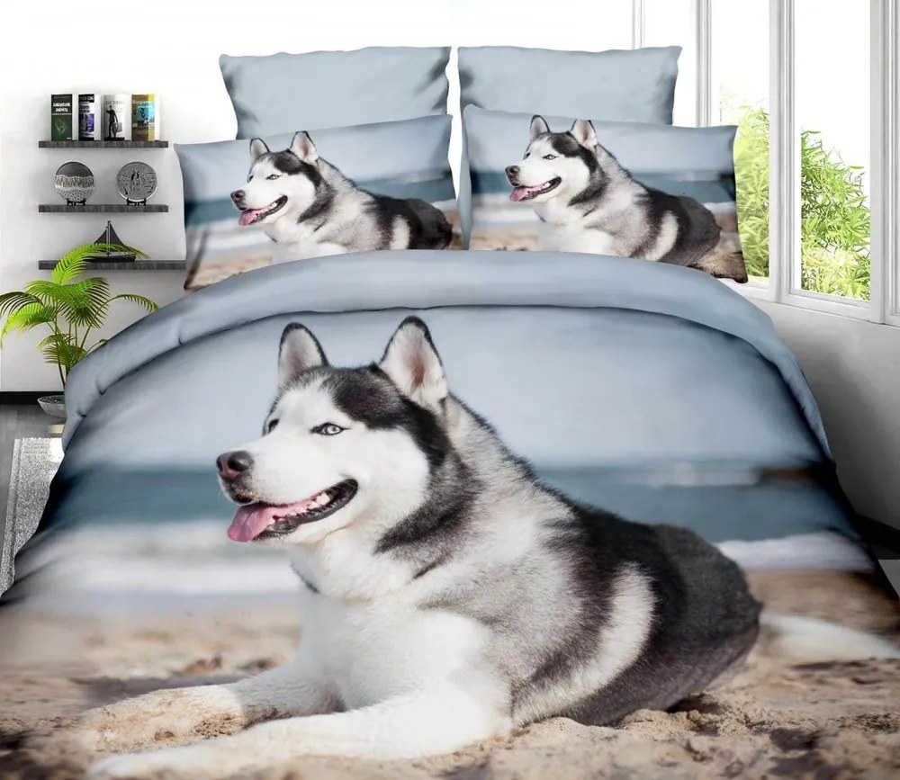 Oszi 3D Ágyneműhuzat garnitúra 7 részes husky kutya